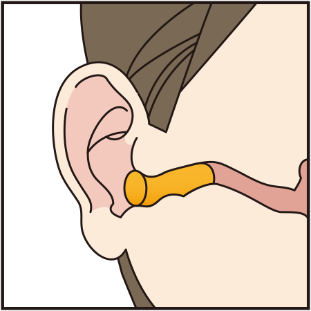 耳栓の挿入方法　4